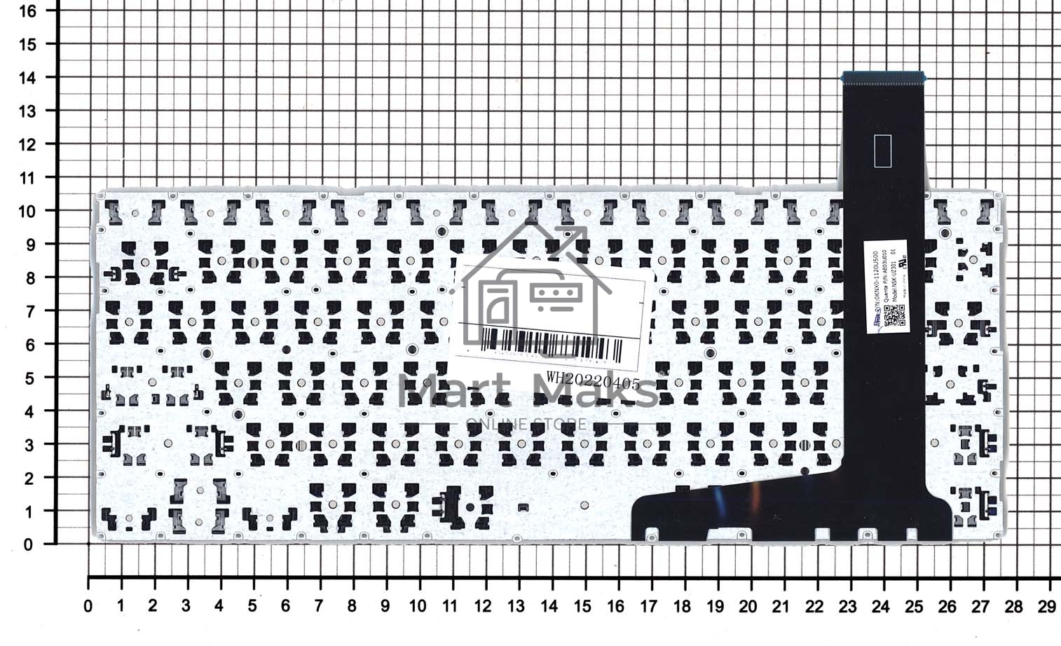 Клавиатура для ноутбука Asus Chromebook C201 черная