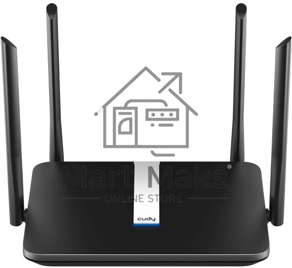 Роутер беспроводной Cudy X6 AX1800 10/100/1000BASE-TX черный