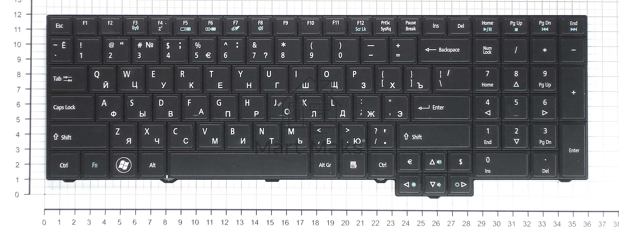 Клавиатура для ноутбука Acer Travelmate 5760 8573 черная