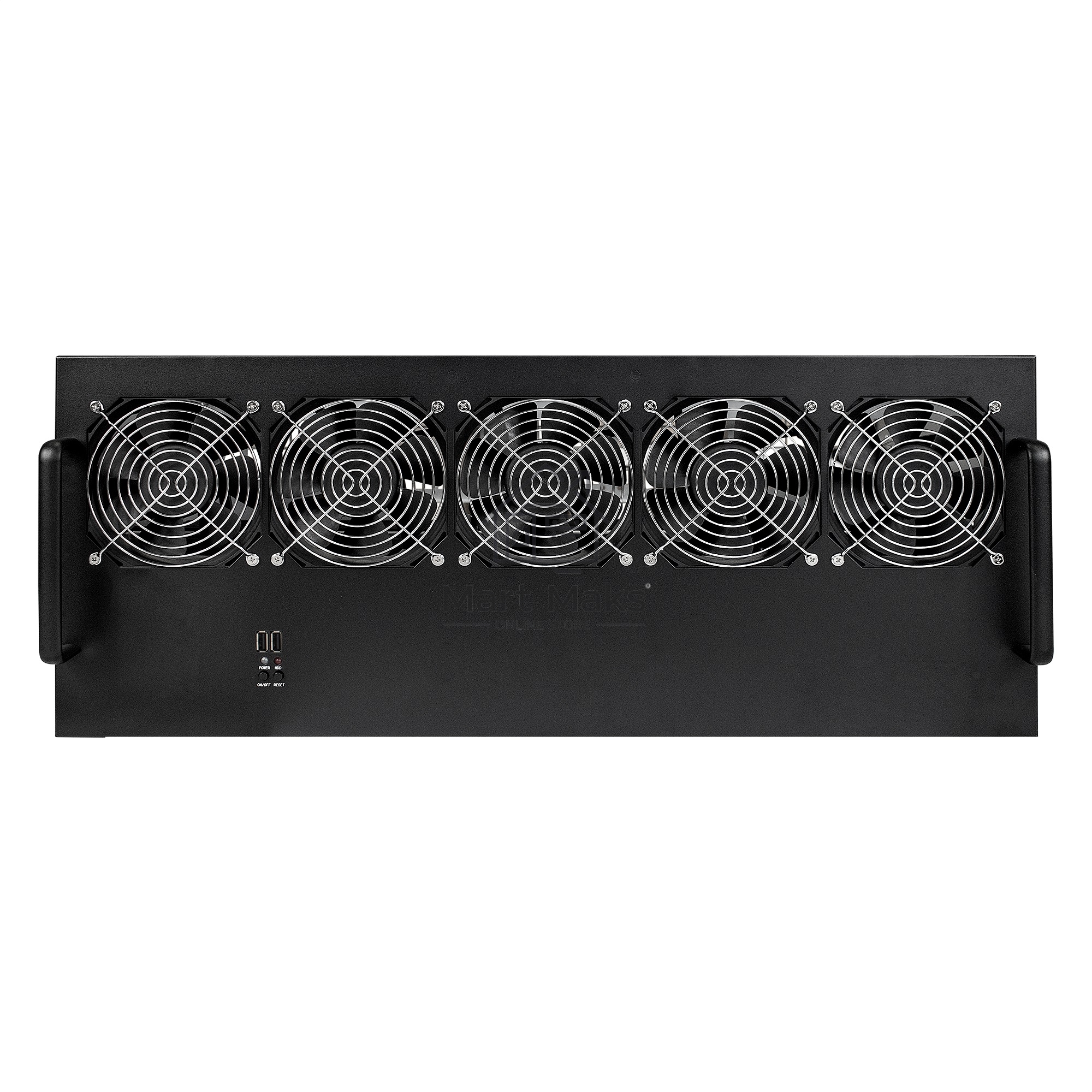 Корпус для майнинга Exegate EX270772RUS Pro 13-430 <без БП, 2*USB, 5*fan 120мм, места под: 13 видеокарт, 2 БП>