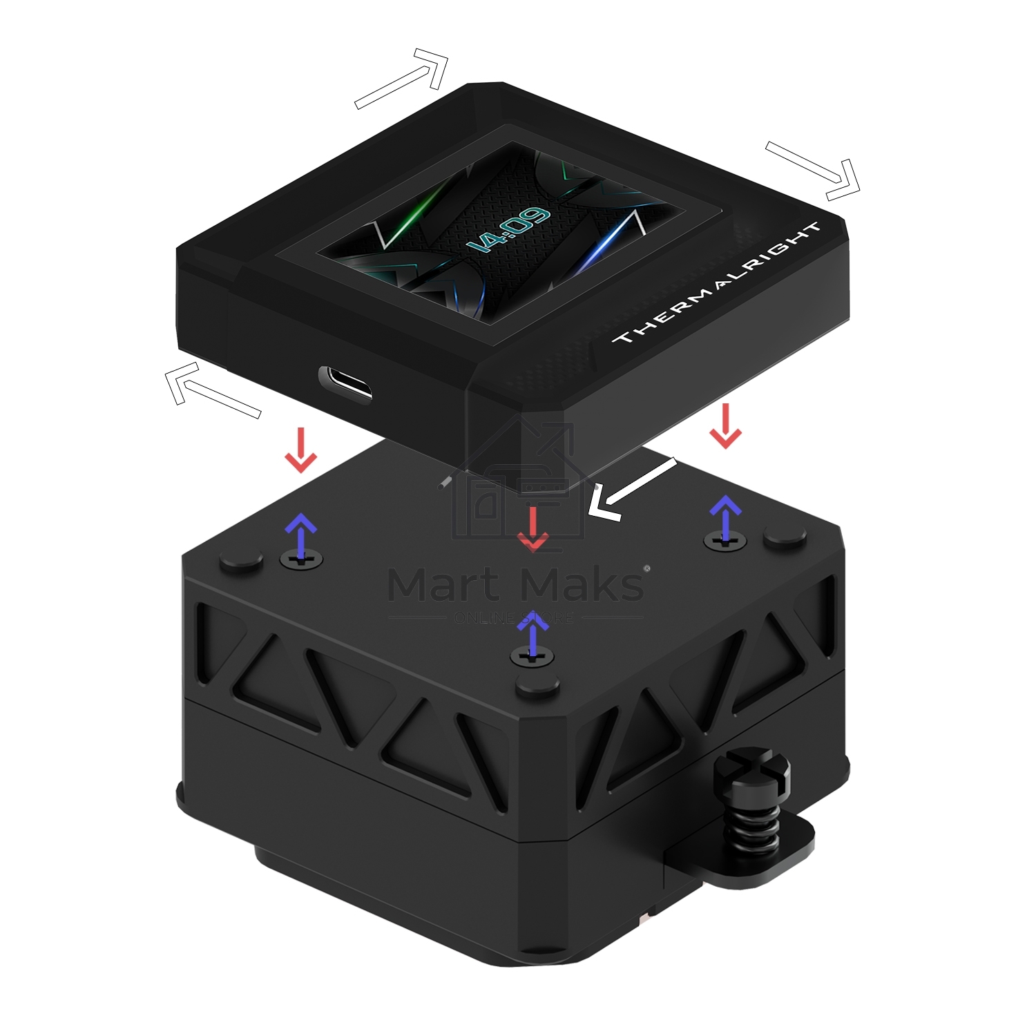 Водяное охлаждение для процессора Thermalright Frozen Warframe SE 240 ARGB Black (240mm, LED temp., Black, ARGB/ Fans: 2x120mm, 70.84CFM, 29.8dBA, 2000RPM/ Pump height 59mm, Rad thickness 27mm/ S: 1851, 1700, 1200, 115X, AM5, AM4)