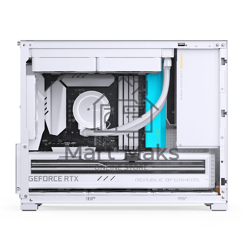 Корпус без блока питания Case JONSBO D32 PRO, Mini-Tower, TG, no fan, 2xUSB-A 3.2 + 1xUSB-C 3.2, mATX, mDTX, mITX White