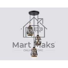 Светильник Ambrella light TR8522/3 BK/SB черный/бронза E27/3 max 60W D380*1000