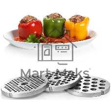 Мясорубка электрическая Bosch MFW67440 черный, 2000 Вт, 3.5 кг/мин, реверс, защита от перегрузки, насадки - 4