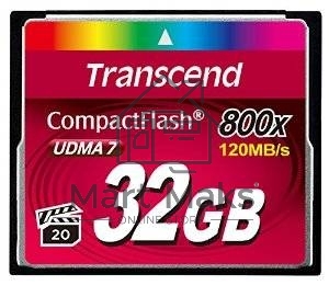 Флеш карта CF 32Gb Transcend, 800X