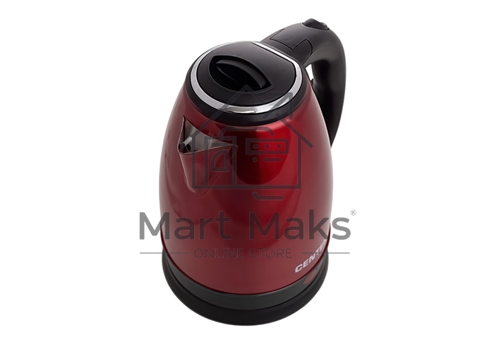 Чайник Centek CT-1068 RED (красный) металл 2л, 2000W, хромированная вставка на крышке