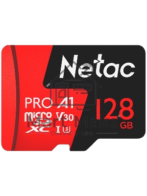 Флеш карта MicroSD card Netac P500 Extreme Pro 128Gb, retail version w/o SD adapter