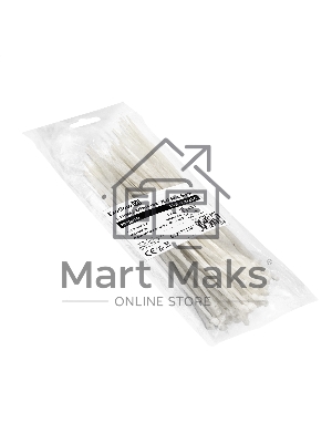 Стяжка (хомут) нейлоновая ExeGate CV66-120x2.5W (нейлон 6.6, 120x2.5мм, неоткрывающаяся, halogen free, -40°C - +85°C, белая, 100 шт)