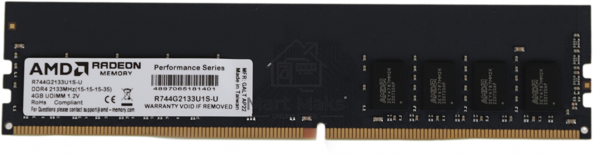 Оперативная память AMD Radeon R7, DDR4, 4GB (1x4 GB), 2133 MHz, CL15, DIMM