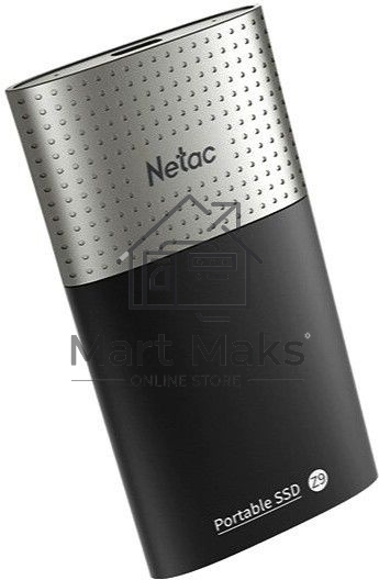 Накопитель SSD External Netac 2.0Tb Z9 <NT01Z9-002T-32BK> (USB3.2, up to 550/480MBs, 90х47.5х11.5mm, Aluminium+Plastic)