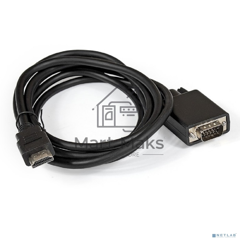 Кабель-переходник HDMI-VGA ExeGate EX-CC-HDMIM-VGAM-1.8 (19M/15M, 1,8м)