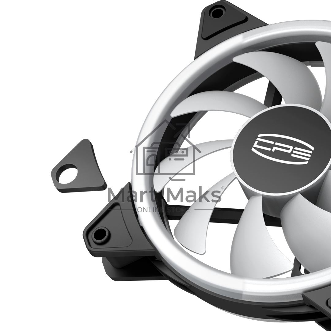 Вентилятор для корпуса PCCooler F3 T120 ARGB черный, 120 мм, 1800 об/мин, 21.6 дБ, 4 pin