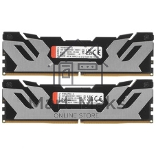Оперативная память Kingston Fury Renegade, DDR5, 32Gb (1x32GB), 6400MHz, CL32, DIMM, радиатор, серебристый/черный