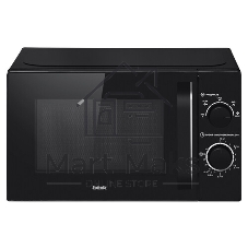 Микроволновая печь BBK 20MWS-760M/B черный, 20 л, 700 Вт, переключатели - поворотный мехинизм