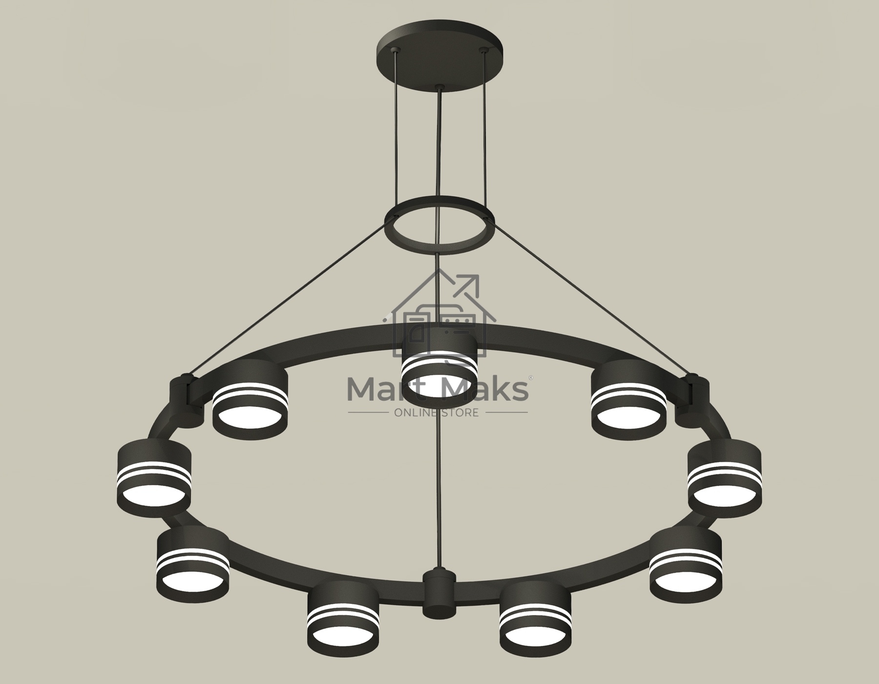 Светильник Ambrella light XR92051903/9 SBK/FR черный песок/белый матовый GX53 (A9205, C9242, N8478)