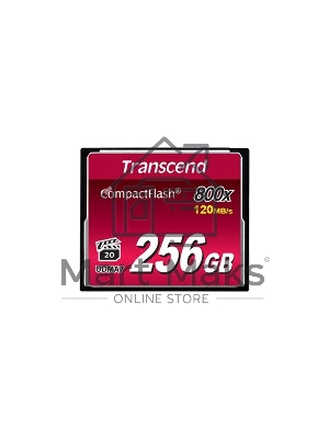Флеш карта CF 256Gb, Transcend, 800X