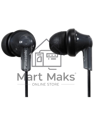Наушники вкладыши Panasonic RP-HJE120 1.1м черный проводные в ушной раковине (RP-HJE120EEK)
