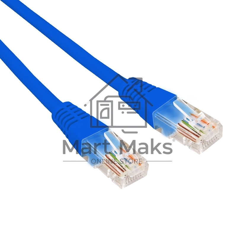 Патч-корд U/UTP, CAT 5e, RJ45-RJ45, 26AWG, ZH нг(А)-HF, синий, 1,5м Rexant