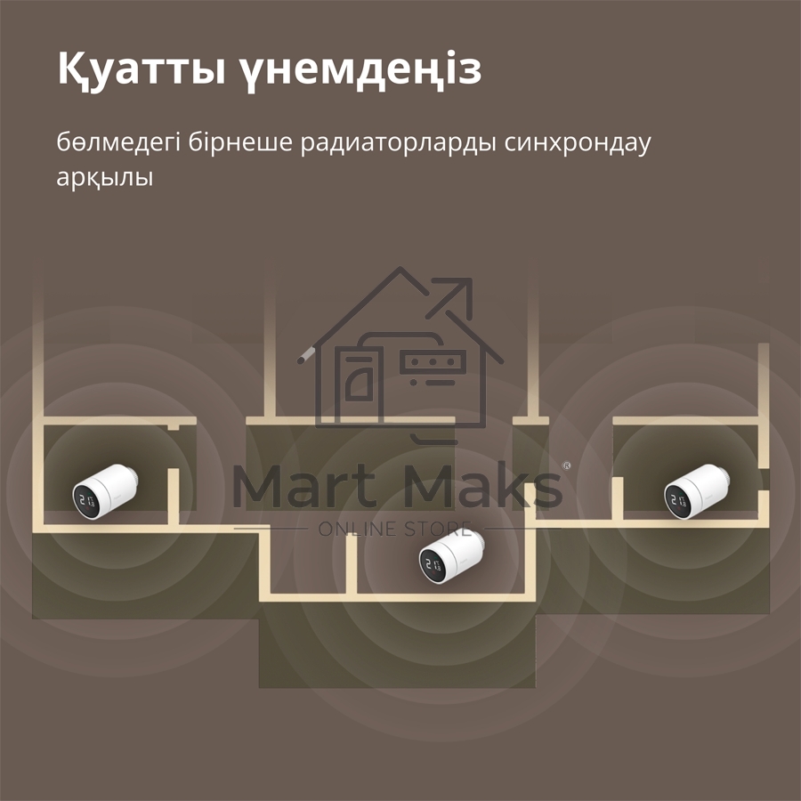 Термоголовка Aqara Smart Radiator Thermostat E1 (SRTS-A01) для радиат. резьбовой