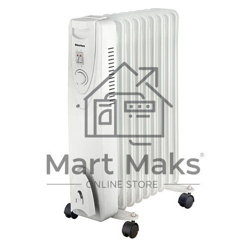 Масляный обогреватель Blackton Bt OH1111 (9 секций), белый, 2000 Вт, 20 м2, механический термостат