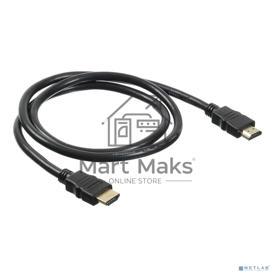 Кабель аудио-видео Buro HDMI (m)/HDMI (m) 1м. Позолоченные контакты черный (BHP HDMI 2.0-1)