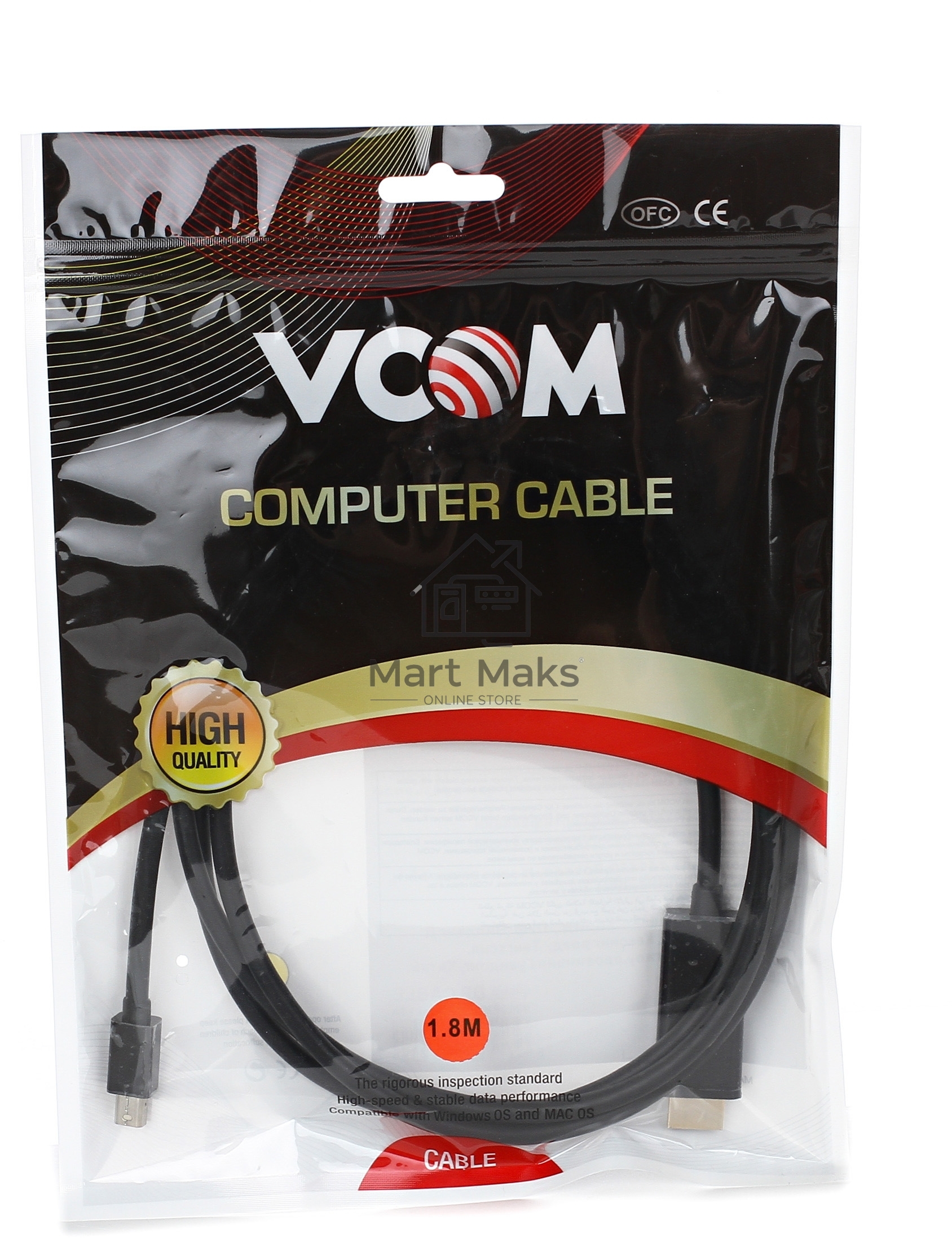 Кабель-переходник Mini DP M to HDMI M 1.8m VCOM (CG695)