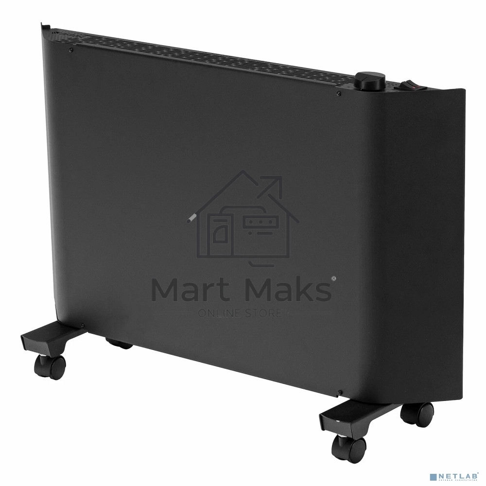 Конвектор электрический Denzel XCE-1500B черный, 1500 Вт, 20 м2, термостат