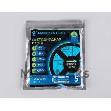 Светодиодная лента Ambrella light GS4703 COB 480Led /12W m/ 24V IP20 6500K/ 5000*8*1.54mm (2 конт.)