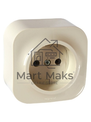 Розетка Legrand 782241 с заземлением без шторок (Слоновая кость)