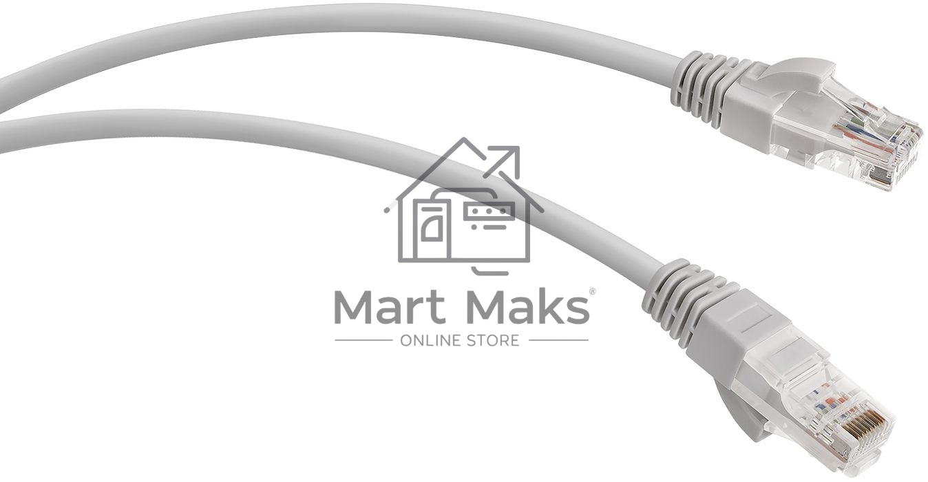 Патч-корд WRline WR-PC-RJ45-UTP-5E-10-GY UTP RJ-45 вил.-вилка RJ-45 кат.5E 10м серый LSZH (уп.:1шт)