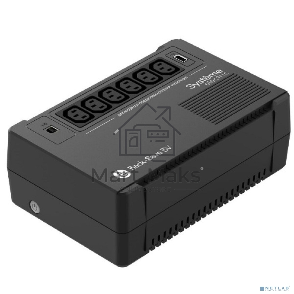 Источник бесперебойного питания Systeme Electriс Back-Save, 600VA/360W, 230V, Line-Interactive, AVR, 6xC13 Outlets, USB charge(type A), USB