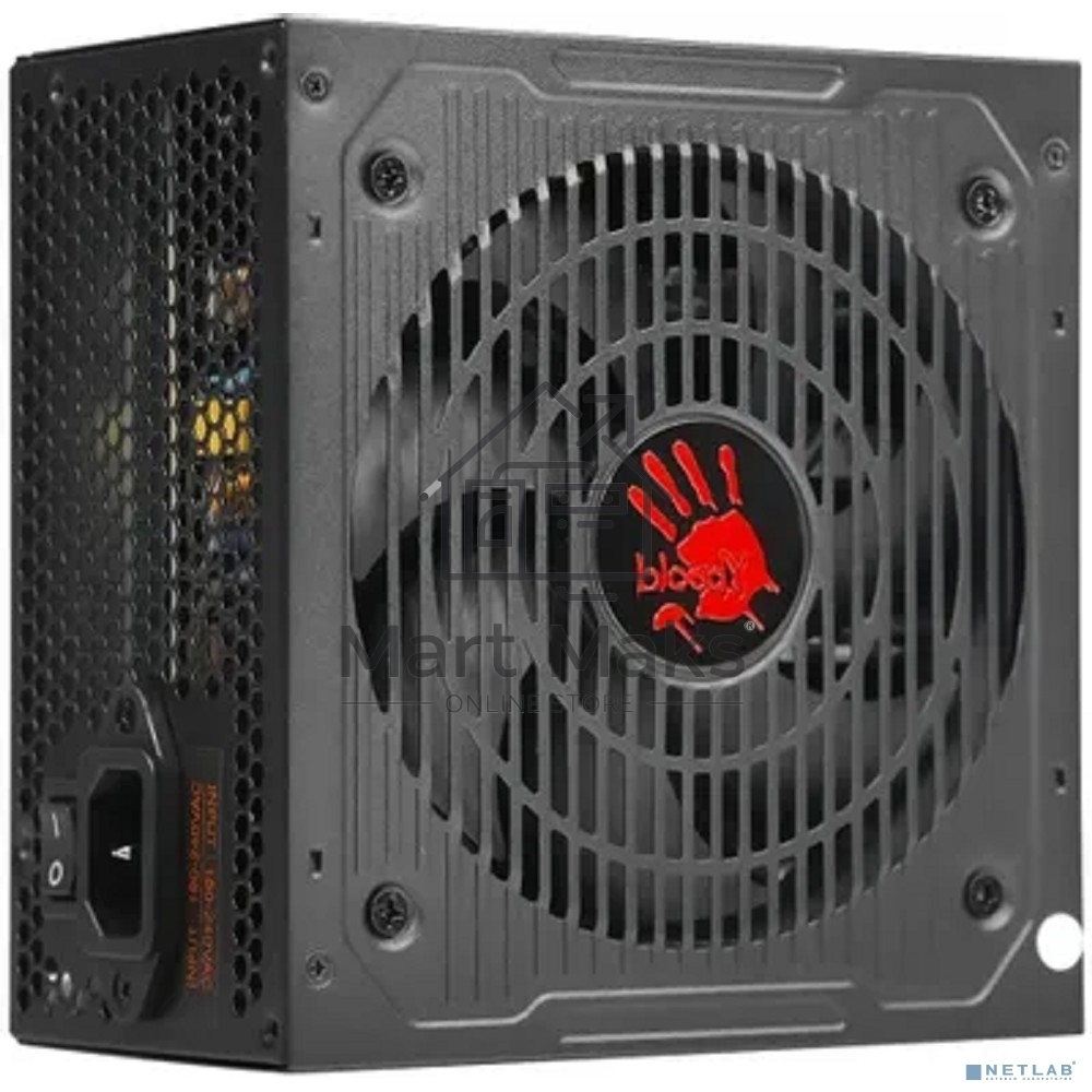 Блок питания Bloody BD-PS500W, 500Вт, 80 PLUS белый, 120мм,черный