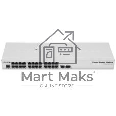 Коммутатор Mikrotik CRS326-24G-2S+IN with 800 MHz CPU, 512MB RAM, 24xGigabit LAN, 2xSFP+ cages, RouterOS L5 or SwitchOS (dual boot), desktop case, PSU