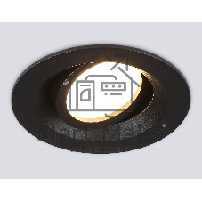 Встраиваемый поворотный точечный светильник Ambrella light TN102742 BK черный IP20 GU5.3 D95*25