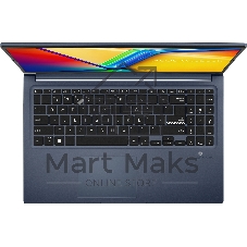 Ноутбук Asus Vivobook 15 X1502VA-BQ924 синий Core i7 13620H 16Gb SSD 512Gb Intel Iris Xe graphics 15.6