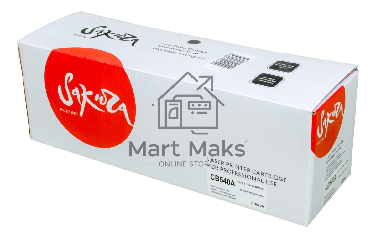 Картридж лазерный Sakura CB540A для HP Color LJ CM1312MFP/CP1215/CP1515/CP1518, черный, 2300 к.