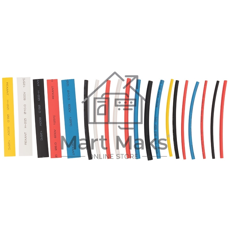 Термоусаживаемые трубки Rexant AUTO PLUS 2:1 (Набор 19 шт.)