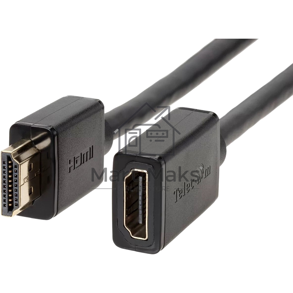 Кабель удлинительный HDMI-19M---HDMI-19F ver 2.0, 2m, TELECOM TCG235MF-2M