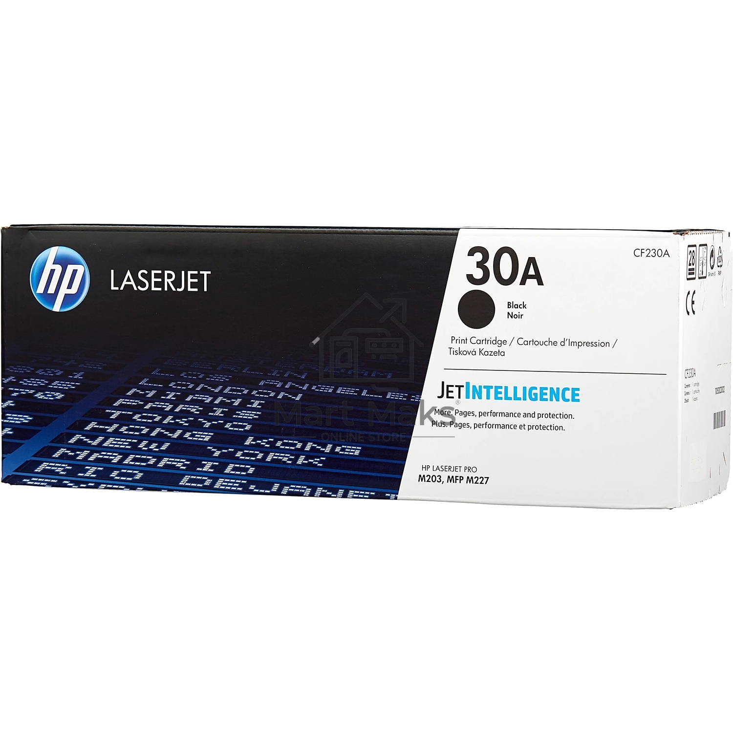 Картридж лазерный HP 30A черный для M203/MFP M227 (1600 стр)