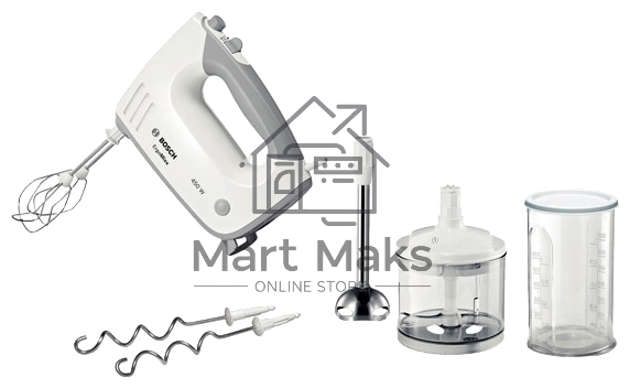 Миксер ручной Bosch MFQ36480 450Вт белый/серый