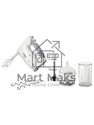 Миксер ручной Bosch MFQ36480 450Вт белый/серый