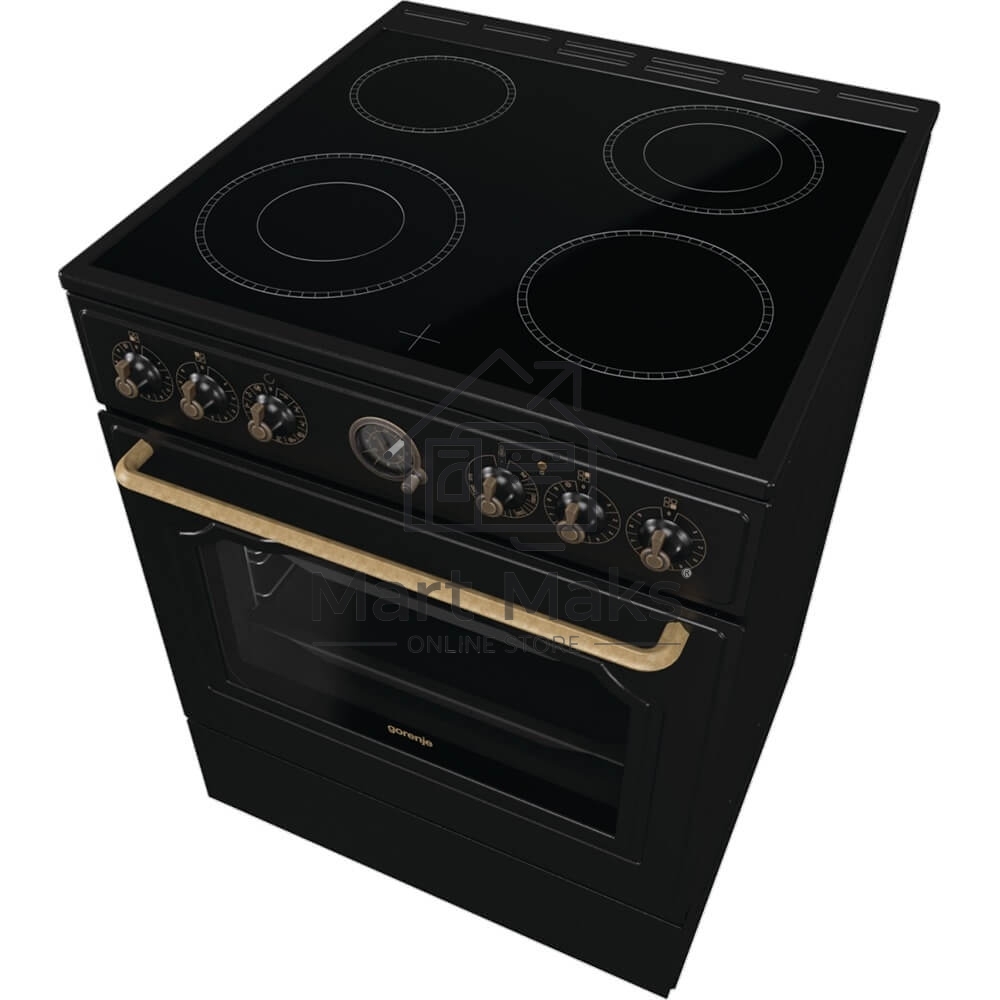 Плита электрическая Gorenje GECS6B71CLB черный, конфорок 4 электрических, духовка 71 л, 60 см x 85 см x 60 см