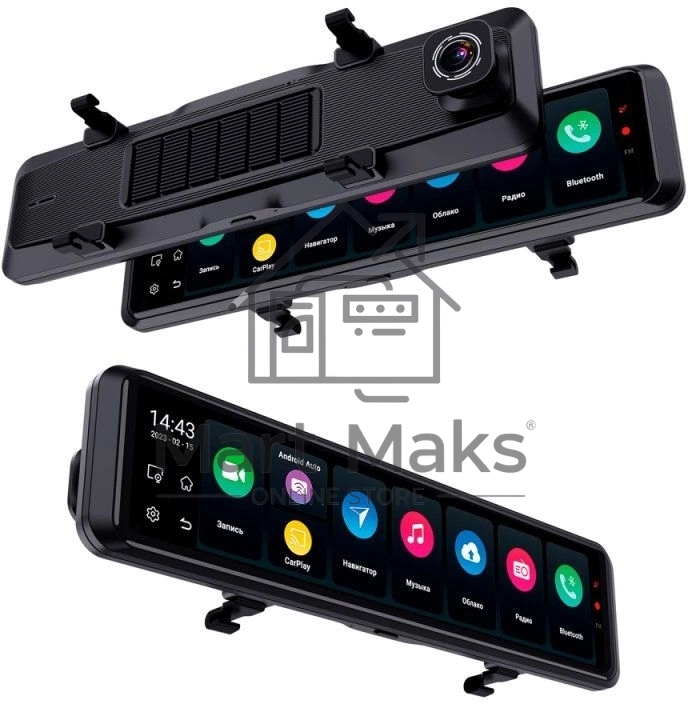 Видеорегистратор TrendVision aMirror 15 Android UNIVERSE черный 1080x1920 1080p 140гр. GPS внутренняя память:64Gb UIS8581A