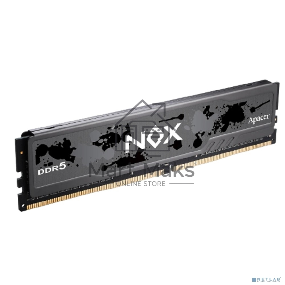 Оперативная память Apacer Nox, DDR5, 16GB (1x16GB), 6400MHz, CL40, DIMM, с радиатором, черный
