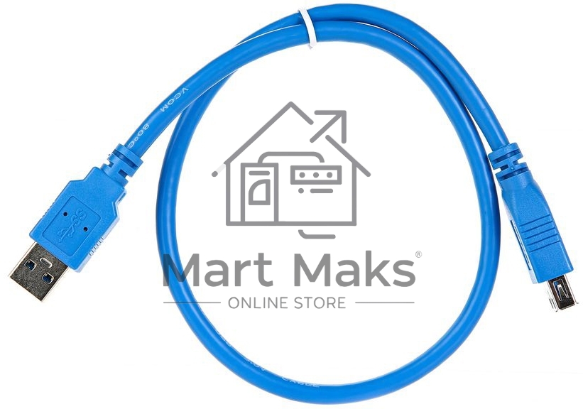 Кабель AM/AF USB3.0 0.5m VCOM удлинитель USB 3.0, VUS7065-0.5M