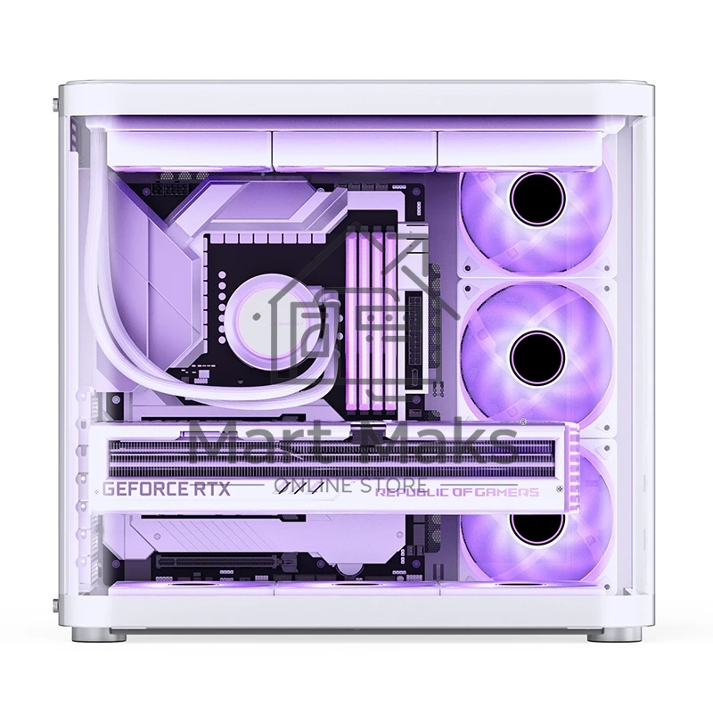 Компьютерный корпус без блока питания JONSBO TK-2, Midi-Tower, TG, no fans, 1xUSB-A 3.2 + 1xUSB-C 3.2, ATX, mATX, mITX White
