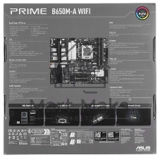 Материнская плата ASUS PRIME B650M-A WIFI II, AM5, AMD B650, 4xDDR5, 4xSATA, 2xM.2, 1xPCI-E 4.0 x16, 2xPCI-E 4.0 x1, 1xHDMI, 1xDP, 1xVGA, 1x 2.5Gb LAN, 2xUSB-A 3.2 Gen 2, 2xUSB-A 3.2 Gen 1, 4xUSB-A 2.0, 3x3.5 мм, 7.1, Micro-ATX