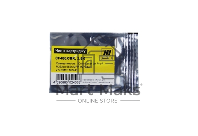 Чип Hi-Black к картриджу HP CLJ Pro M252dw (CF400X) OEM SIZE, Bk, 2.8K