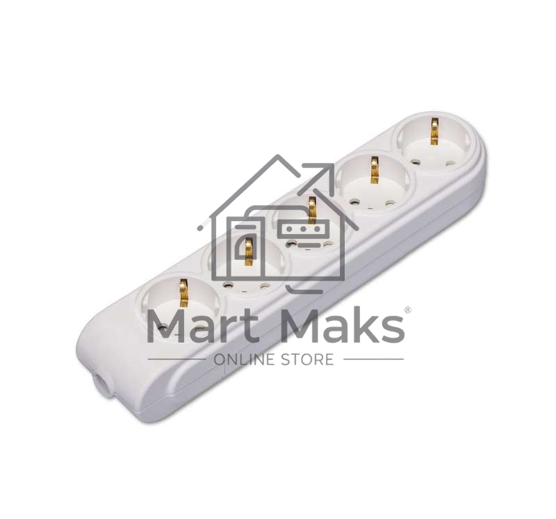 Колодка удлинителя 5-м с заземл. защ. шторки Makel N5210000