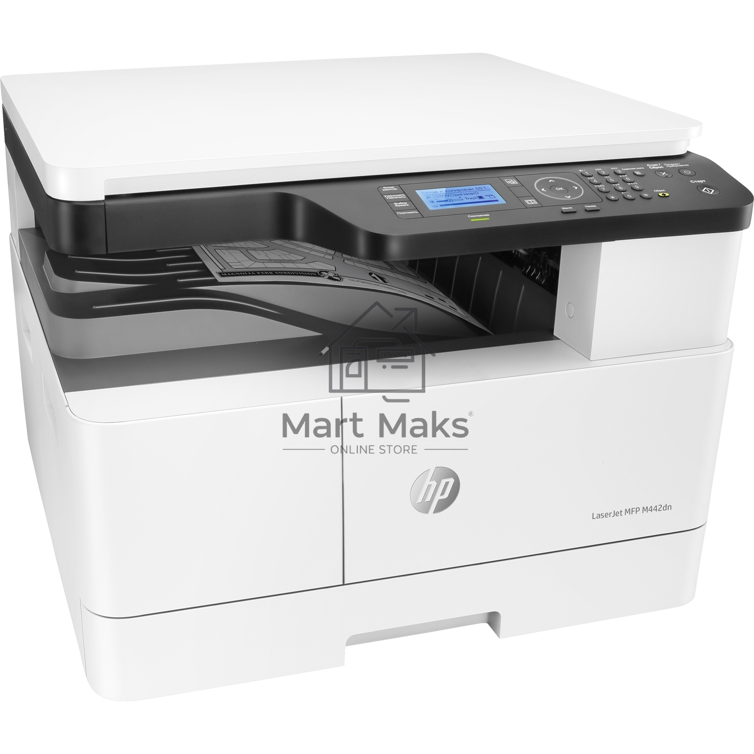 МФУ лазерный HP LaserJet M442dn (8AF71A), A3, ч/б, печ. до 24 стр/мин. (А4) до 13 стр/мин. (А3), 1200 x 1200 dpi (печать) 600x600dpi (скан.), USB, RJ-45